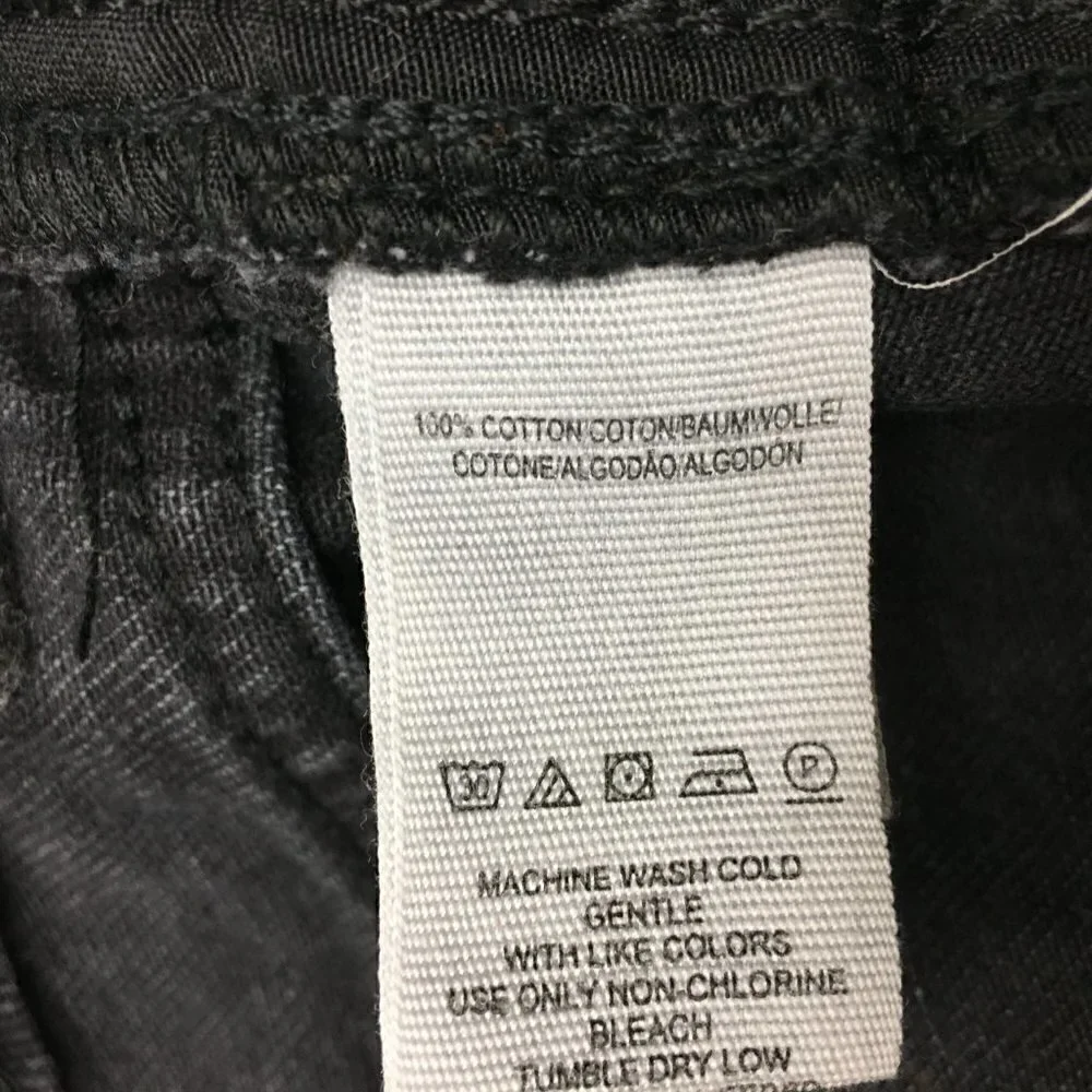 Free People We The Free Faded Black High Rise Jeans Distressed size 27